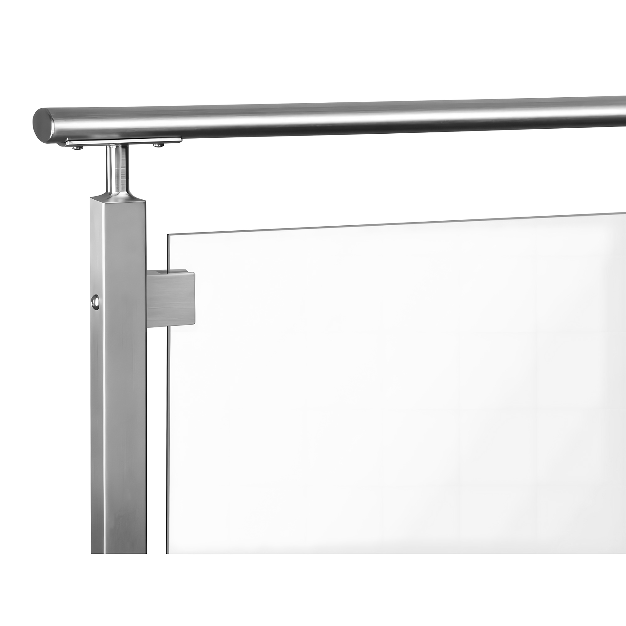 Stainless Steel Handrail Post Kits Glass Balustrade Hardware Modern Design For Balcony Railing